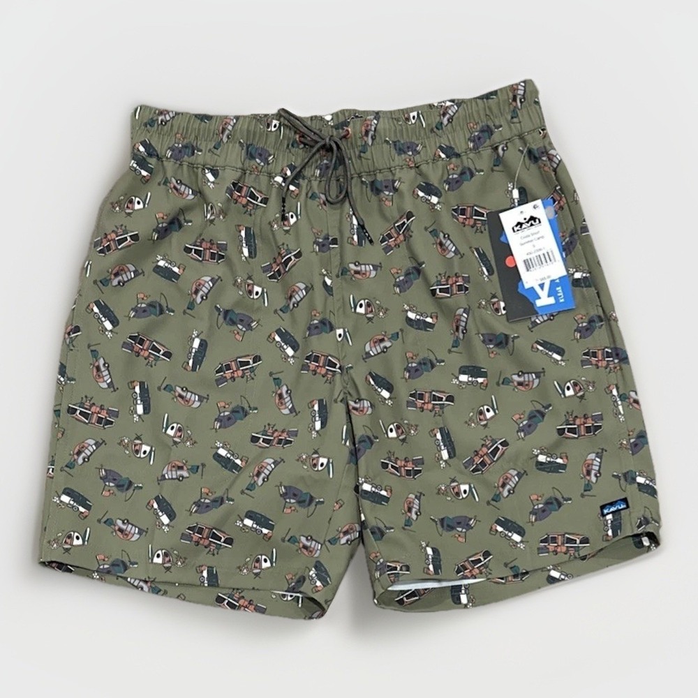 Kavu Men's Costa 7.5" Shorts, Summer Camp, Small, Pockets, Campers, Tents, RV